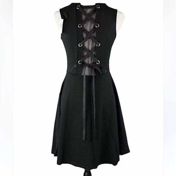 LORD & TAYLOR BLACK MINI DRESS - Picture 1 of 7
